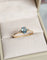 Bague 52 Bague or jaune, aigue-marine, diamants 58 Facettes 698