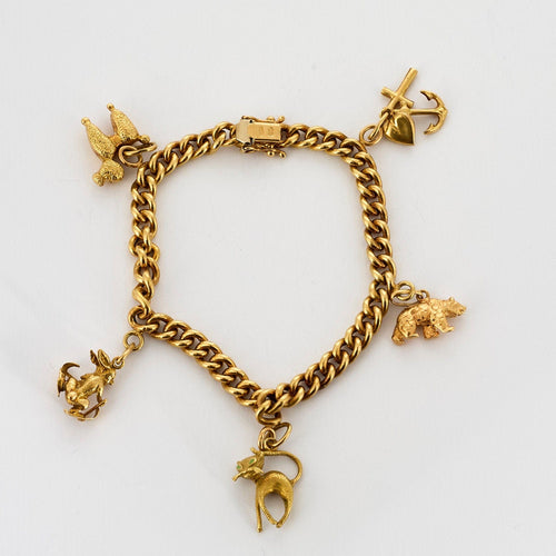 Bracelet Bracelet souple or jaune et charms 58 Facettes LEN1216