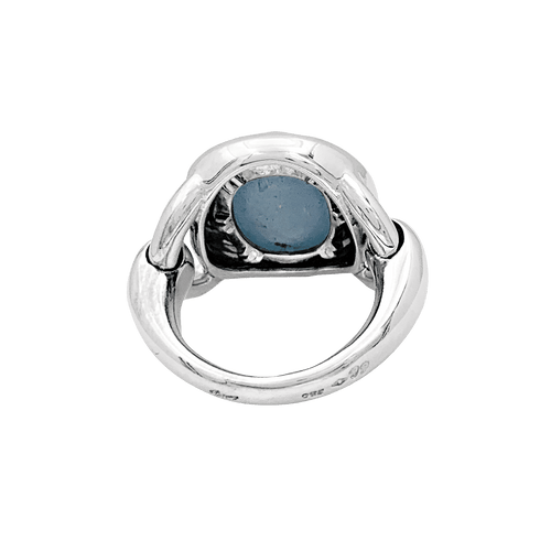 Bague 52 Bague Poiray, aigue-marine et or blanc 58 Facettes 34559