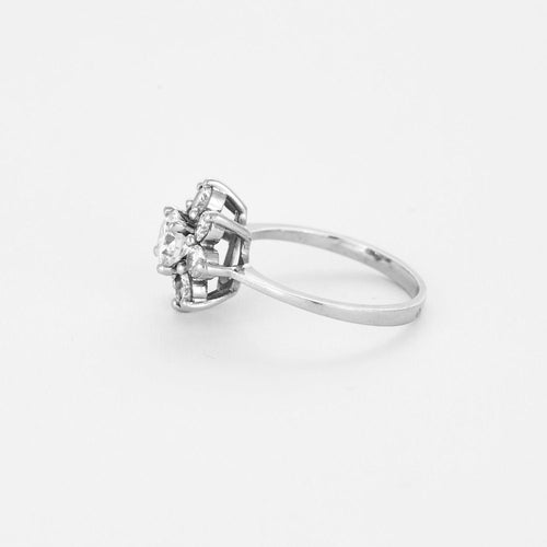 Bague 55 Marguerite Diamant en or blanc 58 Facettes 250129