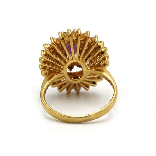 Bague 54 Bague - Or, Diamants & Saphir rose 58 Facettes 250140R
