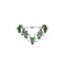 Bague 49,5 Bague aigrette en or blanc, émeraudes et diamants 58 Facettes ALB1856X3