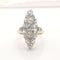 Bague 55 Bague vintage Or rose platine & Diamants 58 Facettes