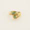 Bague 49 Bague Toi & Moi  en or jaune, émeraudes et diamants 58 Facettes PER01984