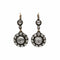 Boucles d'oreilles Boucles d'oreilles ancienne XIXe avec diamants tailles rose 58 Facettes 1224