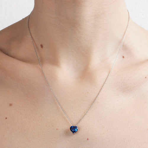 Pendentif Pendentif cœur saphir 58 Facettes