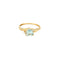 Bague 49 Bague solitaire or jaune et aigue marine 58 Facettes VAN01622