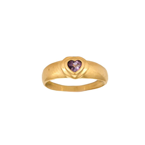 Bague 57 Bague or jaune et améthyste 58 Facettes MON0946