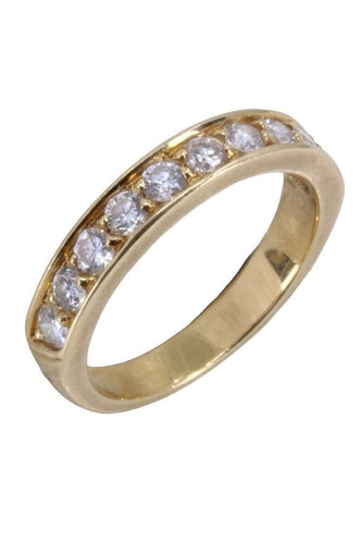 Bague 52 DEMI-ALLIANCE DIAMANTS 58 Facettes 88031
