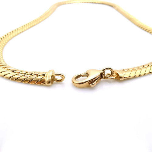 Collier Collier maille anglaise or jaune 58 Facettes