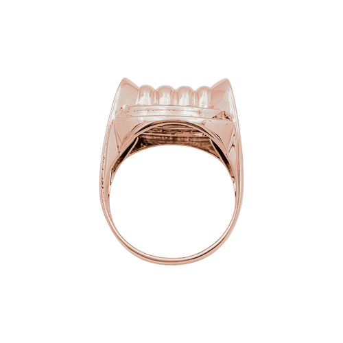 Bague 53 Bague vintage or rose, or blanc, diamants. 58 Facettes 34563