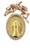 Collier Médaille miraculeuse en or et diamants sur chaîne coulissante 58 Facettes