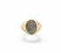 Bague 52 Chevalière rétro en or jaune 18 carats et diamants 58 Facettes