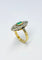 Bague 58 Bague Art Déco en or avec accents de platine, sertie d'une émeraude naturelle et de 28 diamants. 58 Facettes E14