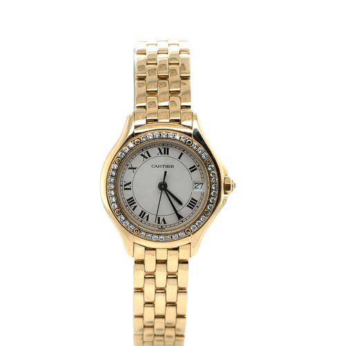 Montre Cartier - Montre « Cougar » - Or Jaune et Diamants 58 Facettes 1.0000554/1