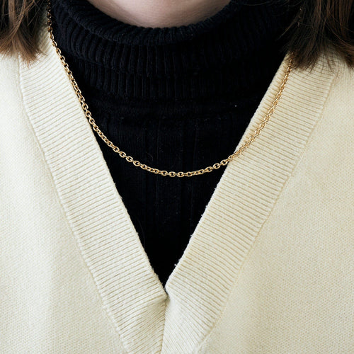 Collier Collier chaine maille jaseron Pleine or jaune 58 Facettes LP1001/8