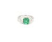Bague Bague en or blanc avec émeraude colombienne de 2,10 carats et diamants 58 Facettes 14294