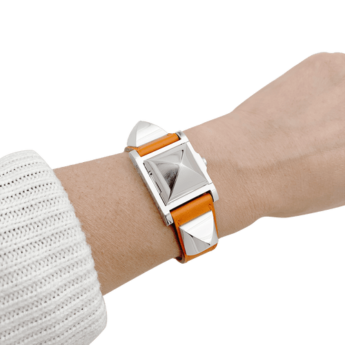 Montre Montre Hermès "Médor" acier, cuir. 58 Facettes 34361