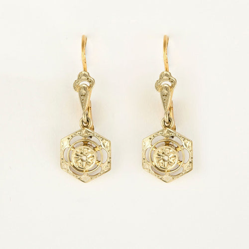 Boucles d'oreilles Paire de pendants d'oreilles, vers 1900, travail français 58 Facettes