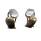Boucles d'oreilles Boucles d'oreilles - Boucles d'oreilles en or jaune et blanc 18 carats 58 Facettes PE142