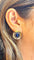 Boucles d'oreilles Parure 4 pièces en or jaune 18 carats saphirs bleus et chrysobéryls oeil de chat 58 Facettes