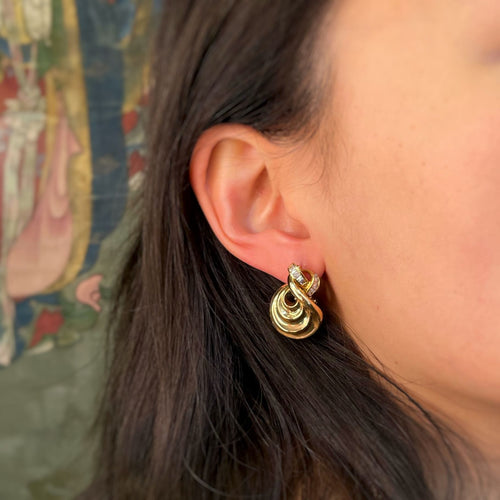 Boucles d'oreilles Boucles d'oreilles - Or jaune et diamants 58 Facettes 160188R