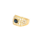 Bague 57 Bague or jaune, saphir central, sertie de 38 diamants 58 Facettes 1-0000102/2