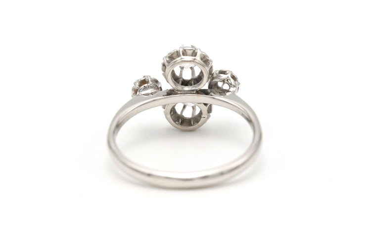 Bague 58 Bague Art Déco en or blanc sertie de diamants 58 Facettes 19736
