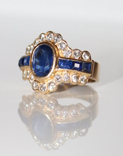 Bague 54 Bague Saphirs Et Diamants 58 Facettes 500