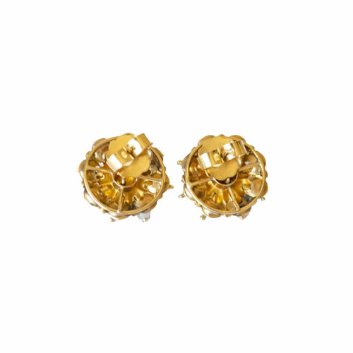 Bague 57 ENSEMBLE ANCIEN DE BOUCLES D'OREILLES ET BAGUE DU DÉBUT DU 20E SIÈCLE. OR 18 carats avec PERLES DE CULTURE 58 Facettes Q188B