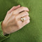 Bague 59 Bague or jaune, perles et diamants 58 Facettes BG3