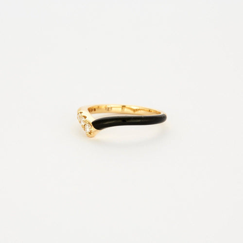 Bague 54 Bague or jaune céramique noire 58 Facettes 3131754