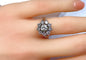 Bague 49.0 Bague marguerite en or blanc 18 carats en diamants 58 Facettes AB259