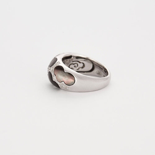 Bague 53 Bague or blanc nacre brune 58 Facettes 313916