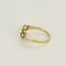 Bague 50,5 Bague de jeune fille en or jaune et or blanc, diamants et perle de culture 58 Facettes SQU3784X5