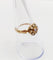 Bague 53 Bague cible antique or jaune 18k perles et émail noir (circa 1900) 58 Facettes A06001