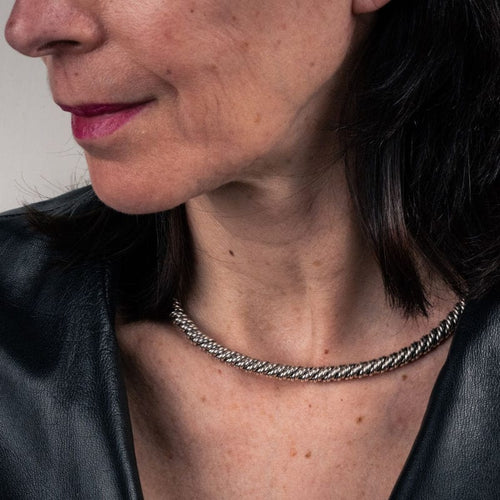 Collier HERMÈS - Collier - en argent. Poinçon de maître Lucien Vachey 58 Facettes