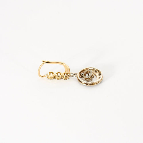 Boucles d'oreilles Boucles d'oreilles or jaune et gris ornées de diamants 58 Facettes GS7