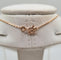 Collier Collier or rose et saphir rose 58 Facettes