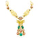 Boucles d'oreilles Demi-parure "Lions" transformable, or jaune, diamants, corail, chrysoprase. 58 Facettes 35286