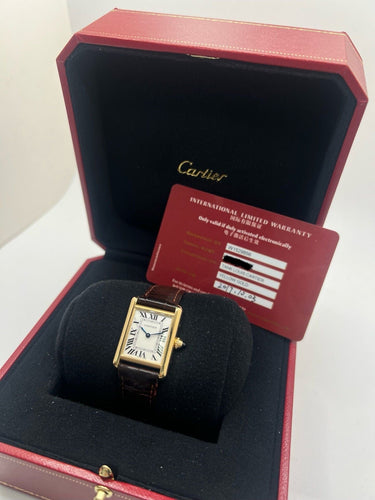 Montre Cartier - Montre Tank Louis 2442 en or jaune 18k quartz 58 Facettes