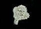 Bague 54 Bague jupe or blanc, diamant de 0,80 carat VS et 4,28 carats d'entourage diamant 58 Facettes
