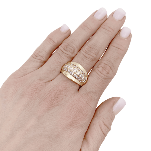 Bague 60 Bague or jaune, diamants. 58 Facettes 34449