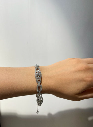 Bracelet Bracelet en platine et diamants époque art déco 58 Facettes