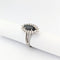 Bague 54 Marquise or blanc diamants saphir 58 Facettes 30610