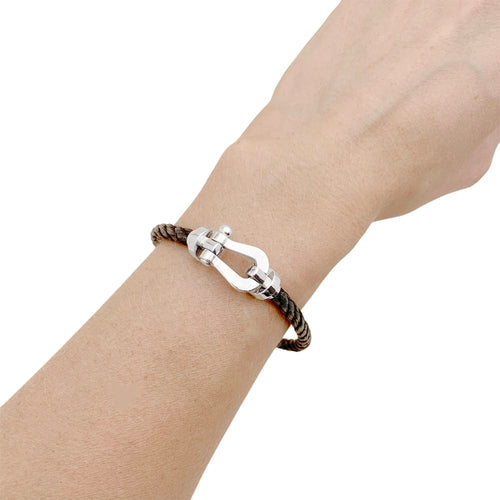 Bracelet Bracelet Fred, "Force 10", or blanc, corderie. 58 Facettes 34823