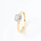 Bague 57 Bague bicolore en or jaune et blanc 18 carats et diamants de 0,25 carat 58 Facettes 129605A