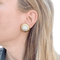 Boucles d'oreilles Clips d'oreilles David Webb, "Boutons", platine, or jaune, diamants. 58 Facettes 34425