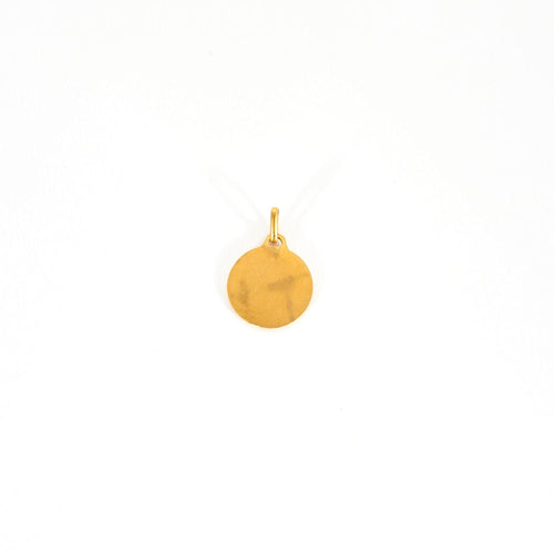 Pendentif AUGIS - Médaille d'Amour - Or jaune, diamants et rubis de synthèse 58 Facettes LEN12162