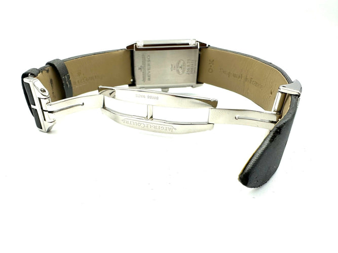 Montre JEAGER-LECOULTRE. Montre de dame Reverso Duetto acier 58 Facettes